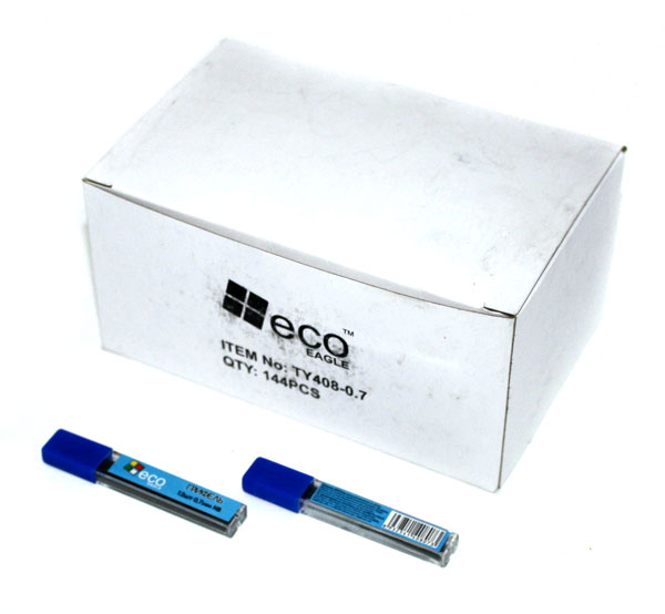 Грифель для механічного олівця Eco-Eagle 0,7 мм НВ 12 штук у пластиковому футлярі TY408-0,7
