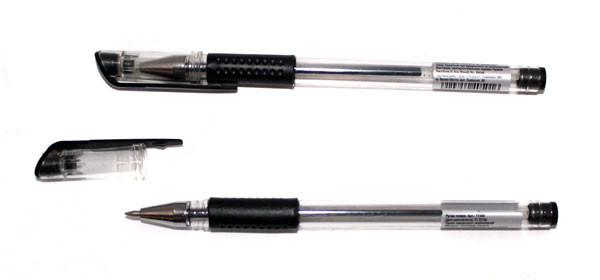 Ручка гелева Eco-Eagle 0,5 мм, колір чорний 12 штук в упаковці TY405
