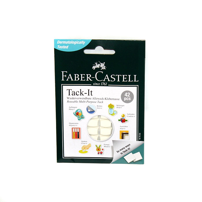 Клей Faber-Castell багаторазовий Tack It 42 штуки, білий 187053-30