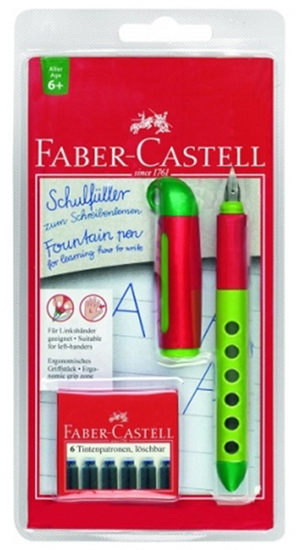 Ручка Faber-Castell чорнильна для лівші + 6 капсул, під блістером 149803