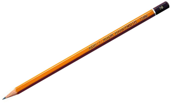 Олівець Koh-I-Noor технічний, 7В, загострений, ціна за 1 олівець, упаковка 12 штук 1500.7B