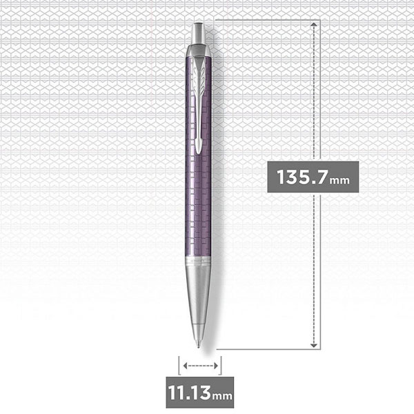Ручка Parker, Паркер IM Premium Dark Violet з хромом, кулькова 24 632