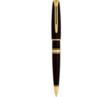Ручка Waterman Charleston Black GT кулькова, чорний корпус з акрилу, позолота 23К 21300