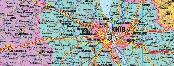 Карта України - адміністративний поділ М1 : 850 000, 160 х 110 см, картон, лак, планки