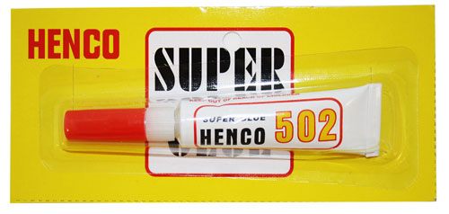 Супер клей Henco 3 мл 1 тюбик під блістером 3GR