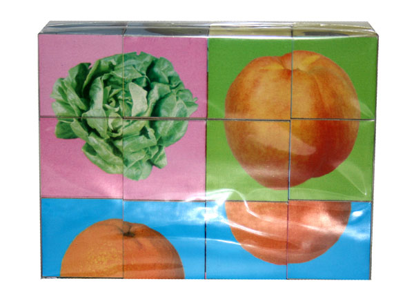 Кубики Гамма "Овочі та фрукти" набір з 12 кубиків у поліпропіленовій упаковці 112112