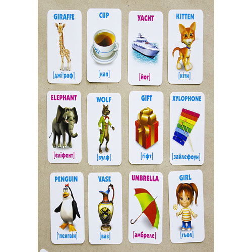 Міні - коробочки Ranok "Англійська абетка", 36 двосторонніх карток 13106047А