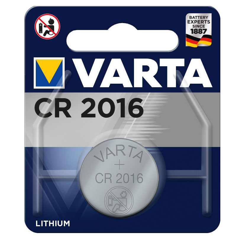 Батарейка VARTA CR2016 BLI 1 Lithium, 1 штука під блістером, з європідвісом СR2016