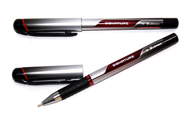 Ручка масляна Hiper Signature 0.7 мм, колір стрижня червоний HO-100