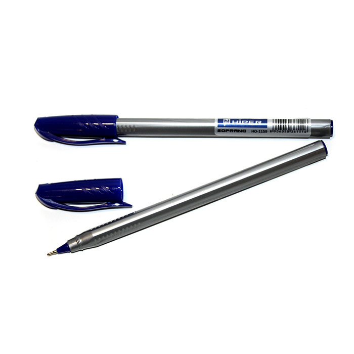 Ручка масляна Hiper Soprano  0.7 мм, колір стрижня синій HO-1159