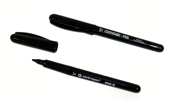 Маркер Centropen перманентний CD-Pen, 1 мм на спиртовій основі, круглий, чорний 4606/01