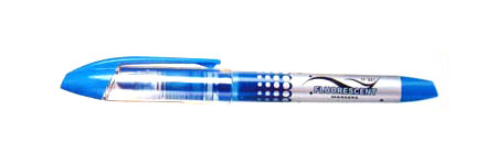 Маркер Tenfon флюоресцентний,скошений пишучий вузол 3 мм, колір голубий TF221