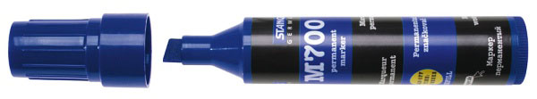 Маркер Stanger перманентный M700, 4 - 8 мм, скошенный пишущий узел, цвет синий 717001