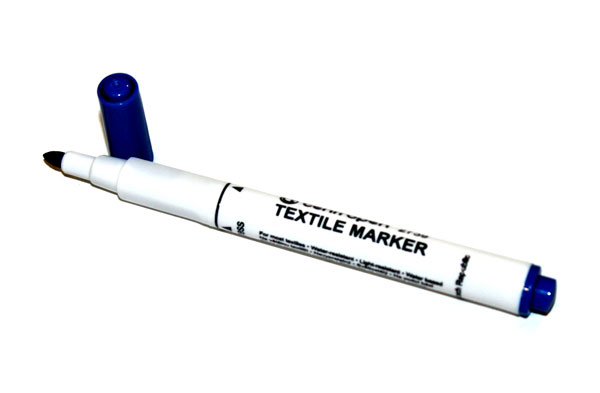 Маркер Centropen Textile 2 мм, для текстилю, водна основа, круглий, синій 2739/03