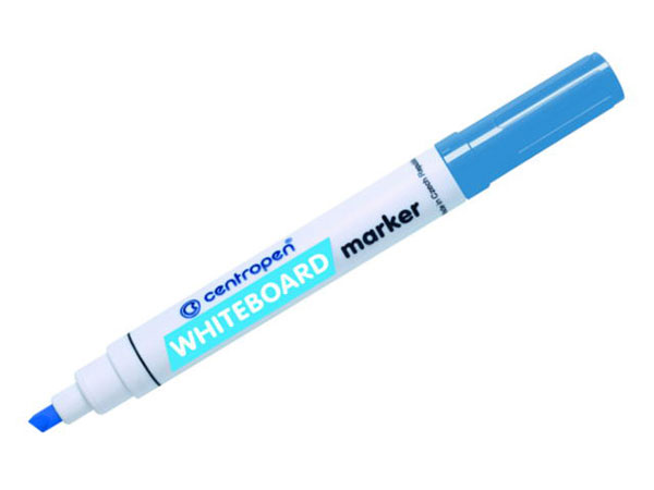 Маркер Centropen для білих дошок 1-5 мм, колір синій, клиноподібний, спиртова основа 8569/03