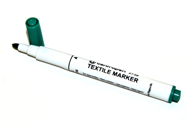 Маркер Centropen Textile 2 мм, для текстилю, водна основа, круглий, зелений 2739/04