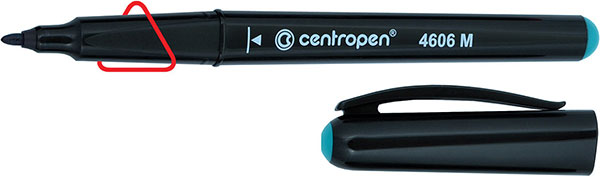 Маркер Centropen перманентний CD-Pen, 1 мм, на спиртовій основі, круглий, колір зелений 4606/04