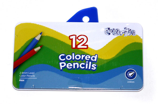 Олівці кольорові Marco Colorite 12 кольорів, 2,9 мм, шестигранні, металева коробка 1100-12TN