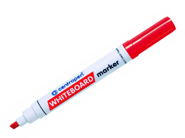 Маркер Centropen для білих дошок 1-5 мм колір червоний, клиноподібний, спиртова основа 8569/02