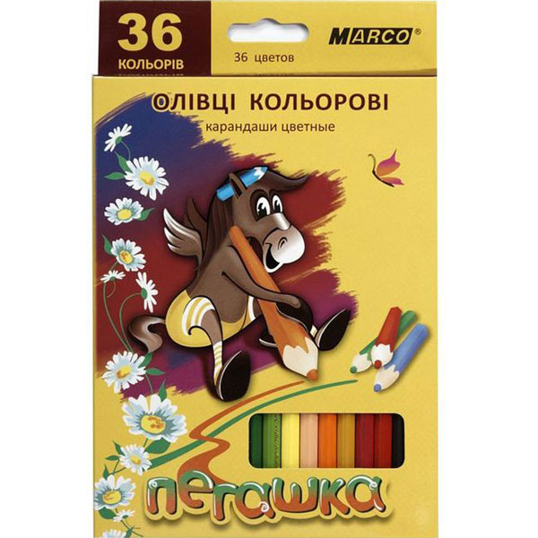 Олівці кольорові Marco Пегашка 36 кольорів 1010-36CB