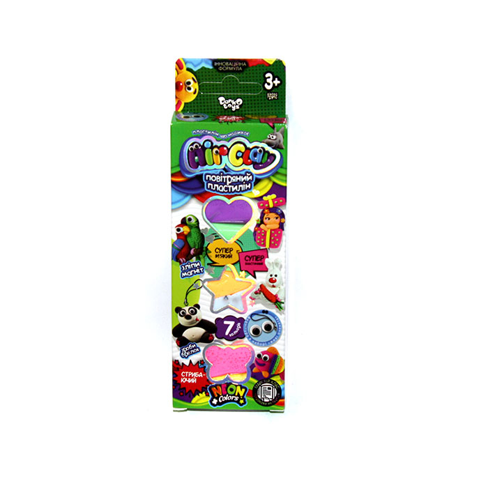 Повітряний пластилін Danko toys "Air Clay", 7 кольорів, 3+ ARCL-01-01U, 03-01U