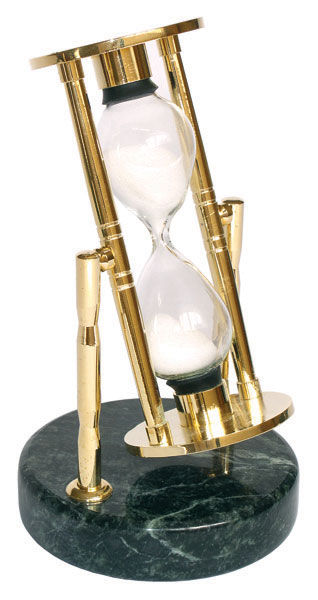 Пісочний годинник на мармуровій підставці 1286