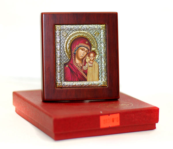 Казанська ікона " Божої Матері " Silver Axion 10 x 8см 813-1098