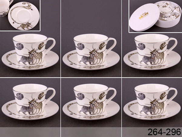 Чайний набір "Котики" 12 предметів 264-296