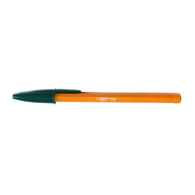 Ручка кулькова BIC Orange Original fine 0,8 мм колір зелений, корпус пластиковий, жовтий 1199110113