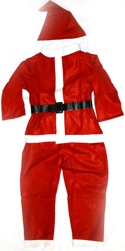 Костюм Санта Клауса черв дитячий/штани піджак ковпак ремінь JAX6004