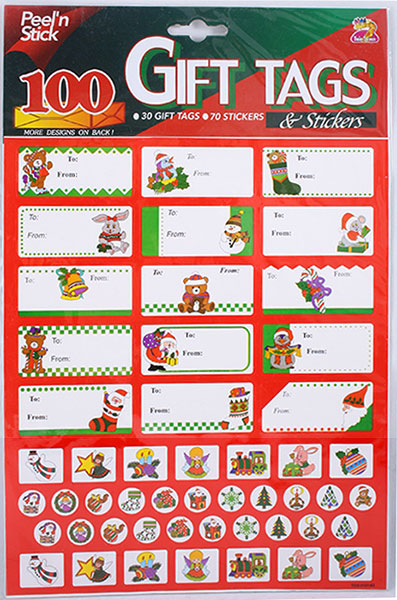 Набір етикеток для підпису новорічних подарунків + 70 наклейок TGX 0101