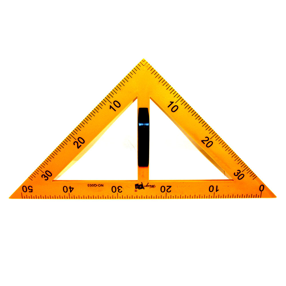 Трикутник 60 градусів Fantasy, для шкільної дошки, 50 см, з тримачем, жовтий E-SBA-2