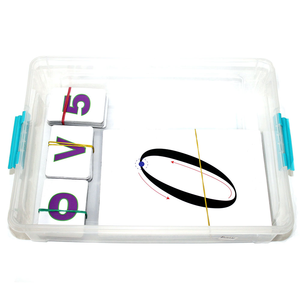 Демонстраційний набір цифр і знаків на магнітах, пластикова або картонна коробка НУШ