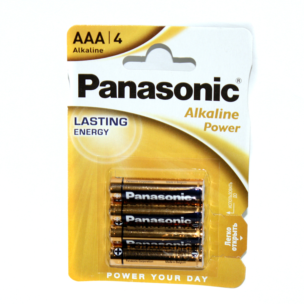 Батарейка Panasonic LR03, Alkaline Power (Bronze), 1.5 v, міні пальчик, 4 штуки в блістері LR03