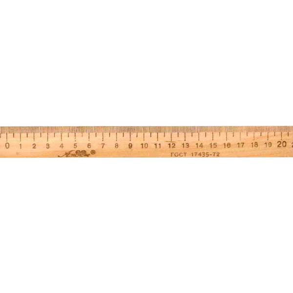 Лінійка 20 см Атлас, дерев'яна К-4051, AS-0652