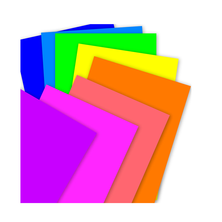 Набір кольорового картону Апельсин " Флуоресцентний" А4 8 аркушів АП-1114