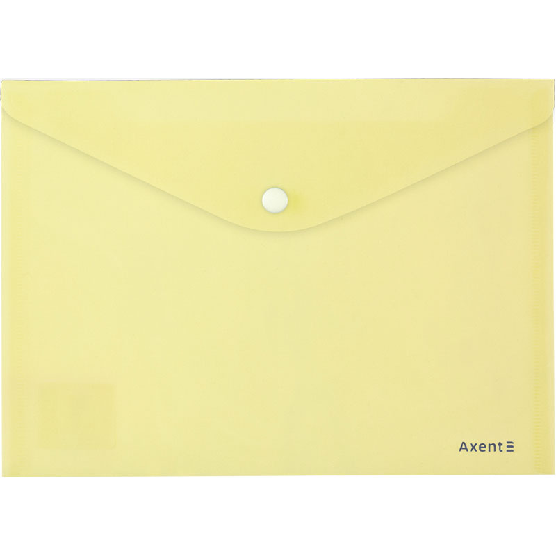 Папка Axent на кнопці A5, Pastelini, пластик, жовта 1522-08-A
