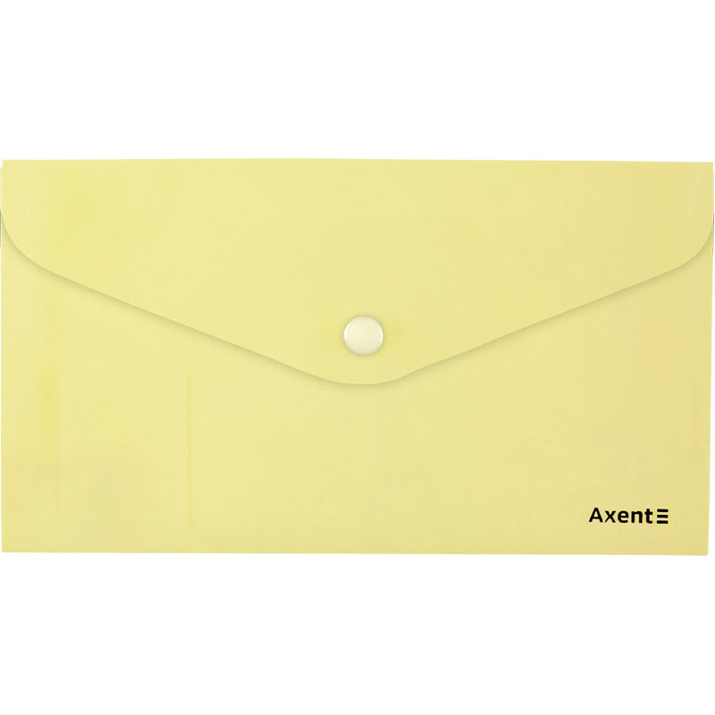 Папка - конверт В5 Axent на кнопці DL Pasteini, жовта 1414-08-A