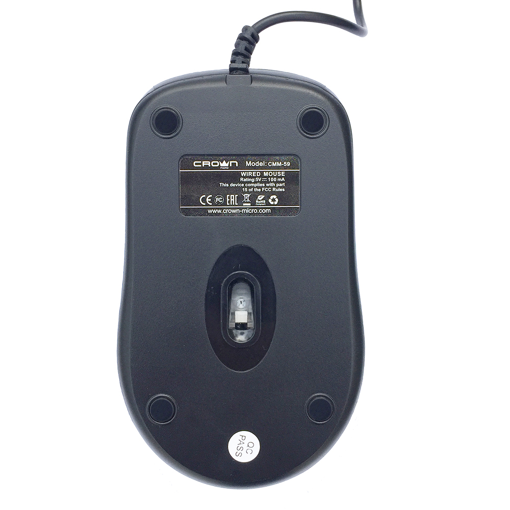 Мышка оптическая Crown USB CMM-59