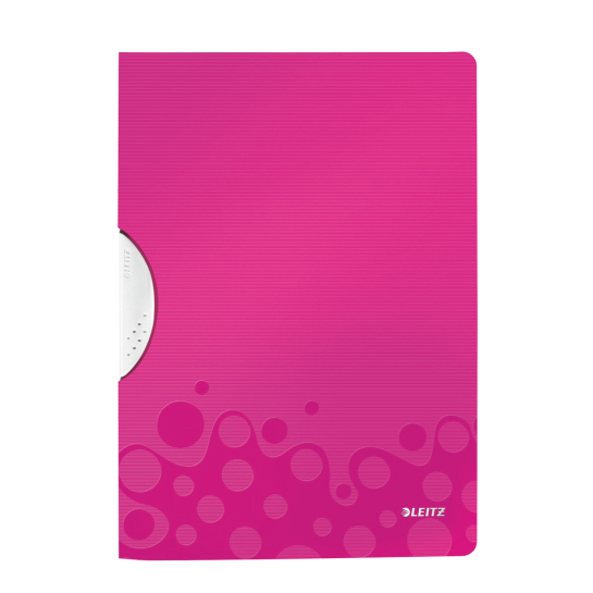 Папка з кліпом Leitz WOW ColorClip, A4 PP, 222x8x310 мм, колір рожевий металік 4185-00-23
