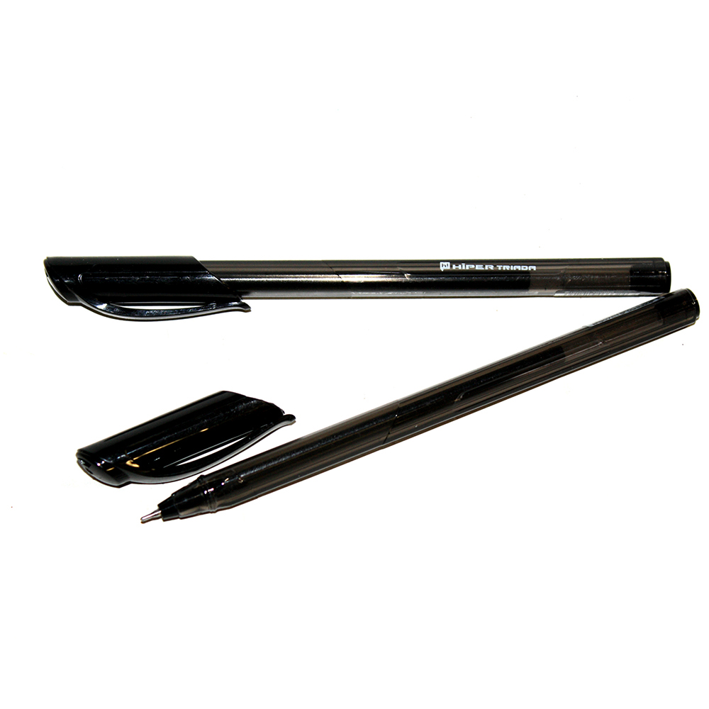 Ручка гелева Hiper Triada 0,6 мм, тригранний корпус, колір чорний HG-205
