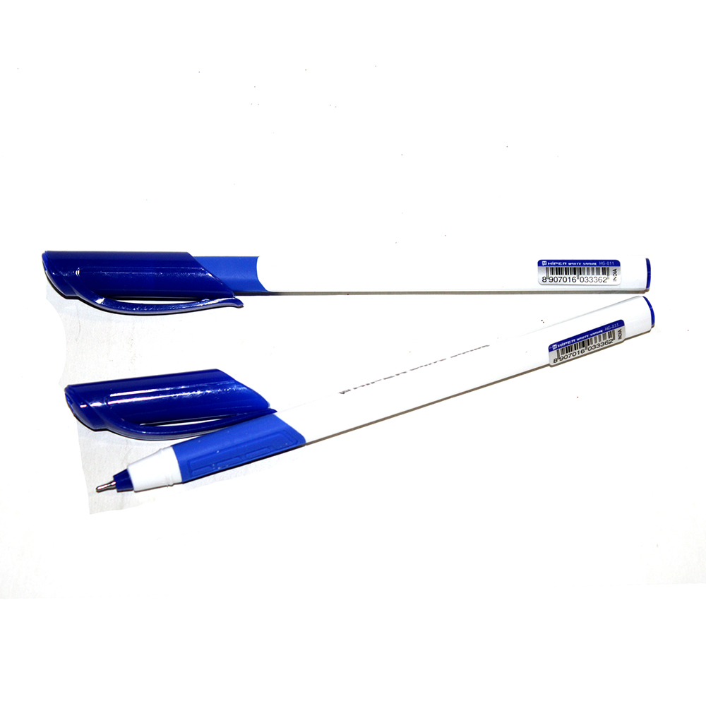 Ручка гелева Hiper White Shark 0,6 мм, тригранний корпус, колір синій HG-811