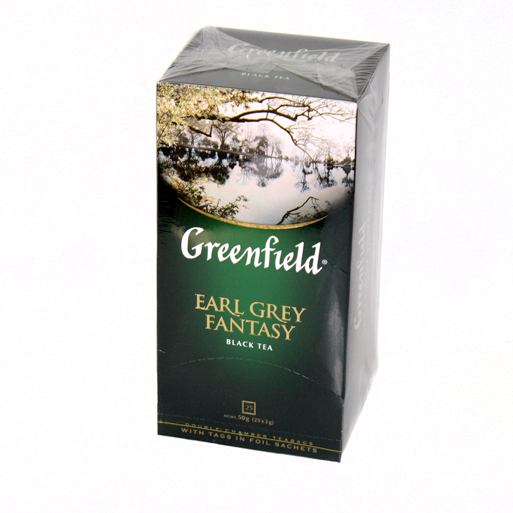 Чай GREENFIELD Earl Grey 50 г (25 пак х 2 г) чорний з бергамотом