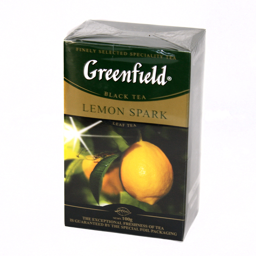 Чай GREENFIELD 100 г чорний листовий з ароматом лимона