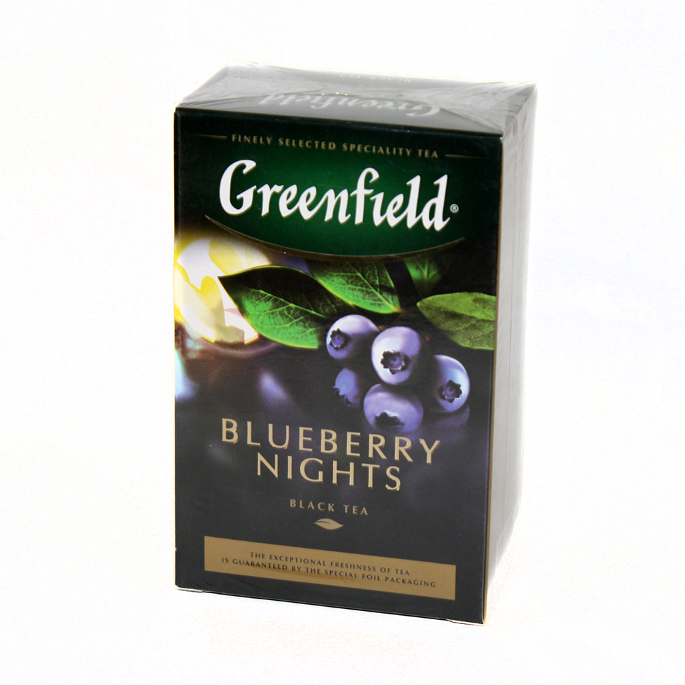 Чай Greenfield BlueberrryNights 100 г чорний листовий зі смаком чорниці
