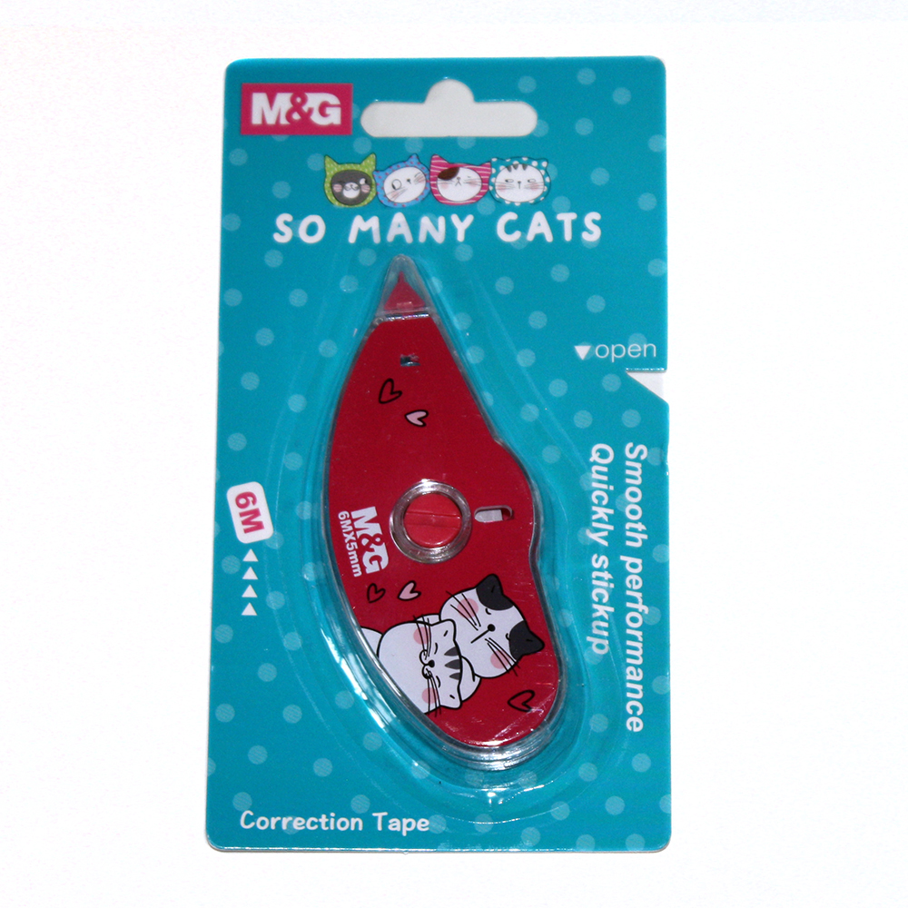 Коректор стрічковий M&G "Cats" 5мм х 6м у блістерній упаковці ACT11875