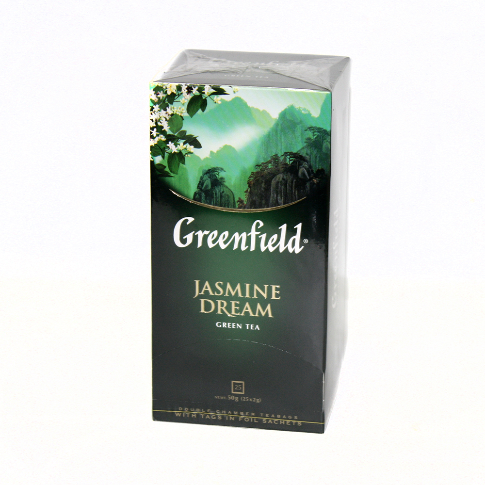 Чай Greenfield Jasmine Dream зелений 25 пакетів х 2 г з ароматом жасмину