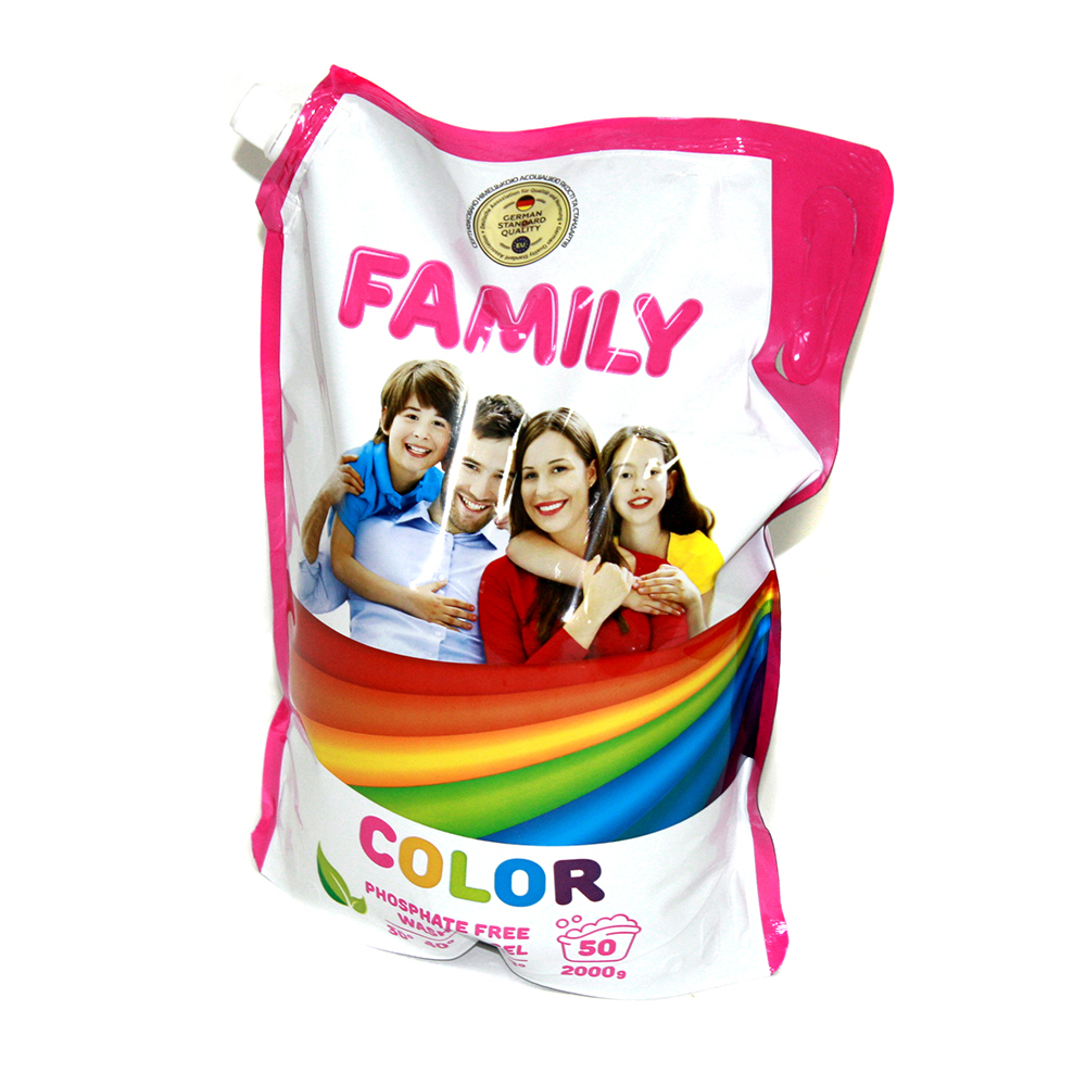 Гель Family 2 л для прання кольоровихречей, дойпак