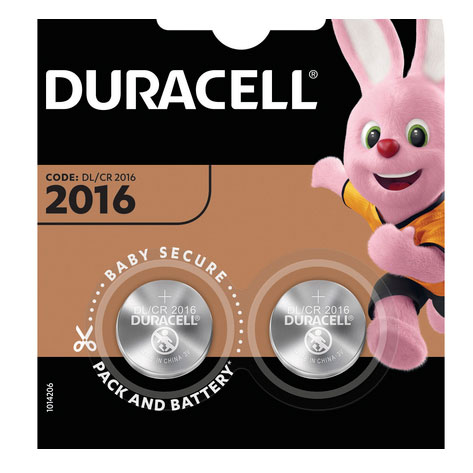 Батарейка Duracell 3v DL/CR 2016 Lithium, 2 штуки в упаковці, ціна за 1 штуку 2016
