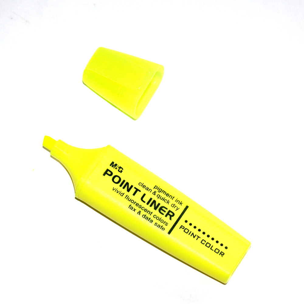 Маркер M&G Point liner текстовий, скошений, колір жовтий, товщина лінії 4 мм AHM21571